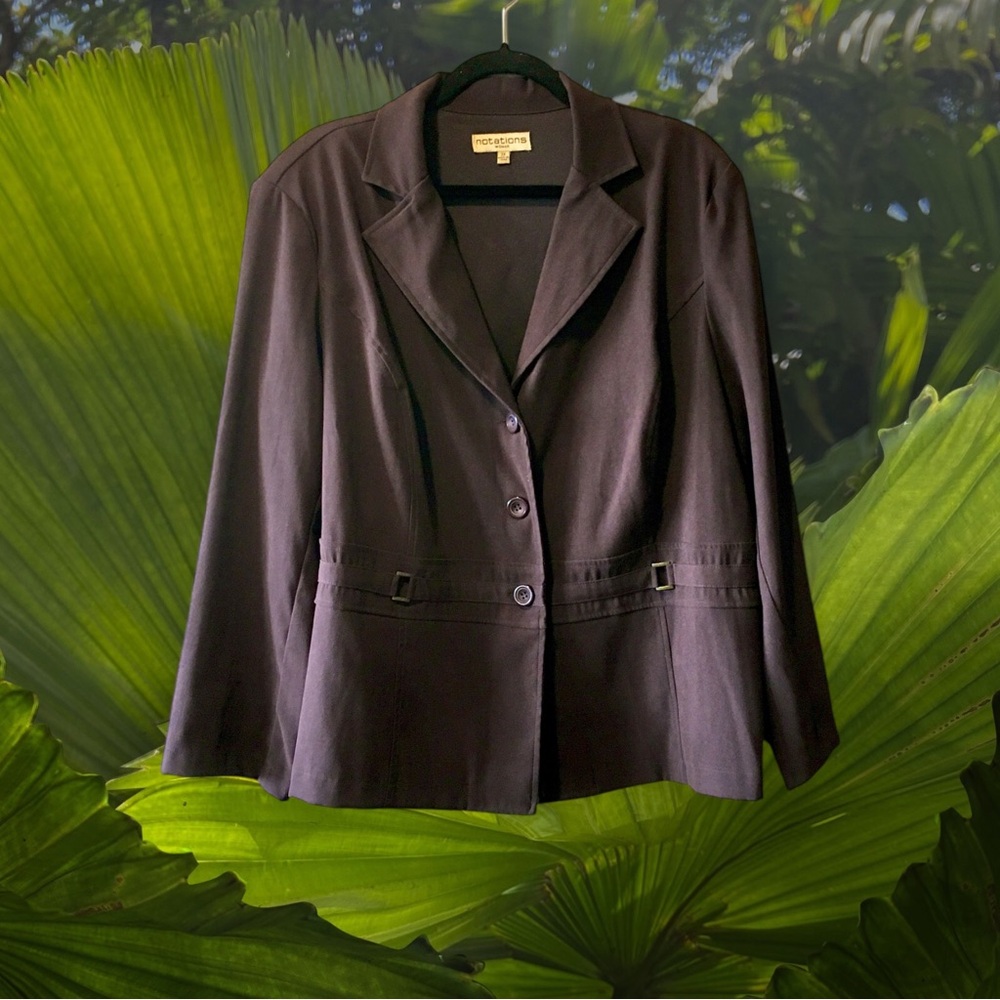 Notations Dark Brown Blazer Jacket